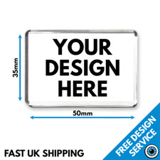 50 x 35mm Custom Printed Magnet • Personalised Fridge Magnets Medium Size Print 