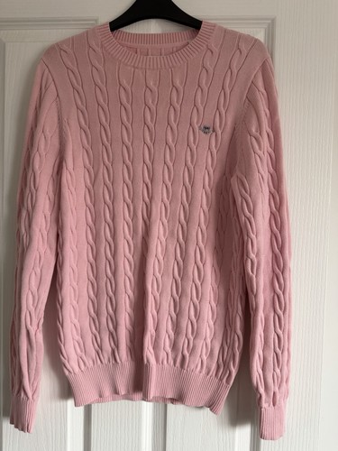 Gant pastel pink cable knit - pink,