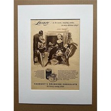 CADBURY'S drinking chocolate - vintage POSTER - original advert from 1956 - grea