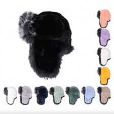 RUSSIAN TRAPPER HAT USHANKA COSSACK UNISEX WARM WINTER CAP MEN WOMEN LADIES BOYS