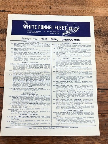 White funnel fleet sailings - white, .sailings