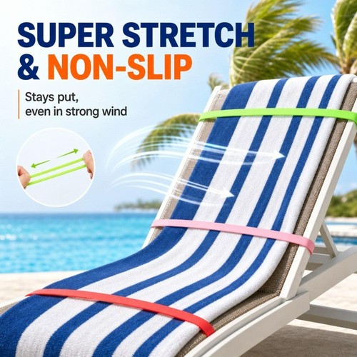 Sunbed strap towel - 5x, fixed