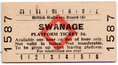 Brb platform ticket swanage - ticket,