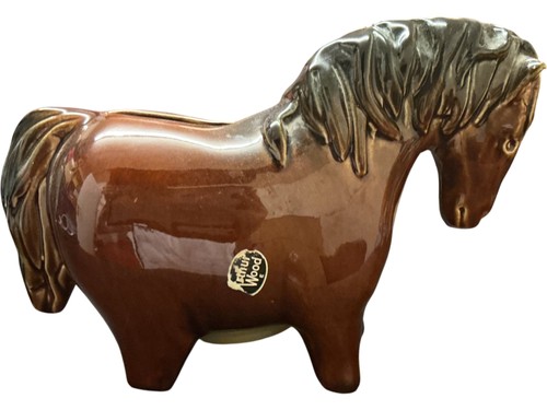 Ceramic horse figurine brown - figurine,