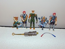 Thundercats 2 Lion-O, 2 Tygra, Mumm -Ra Figures 3.75" & Mini's Bandai 2011