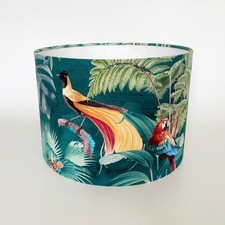 Teal Tropical Birds Drum