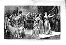 Old Antique Print 1883 Fine