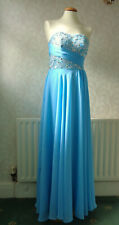 Gorgeous Sky Blue Long/Maxi Sequin & Beaded Prom/Party Dress/ Ball Gown 30" Bust