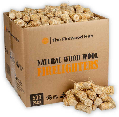 500 wood wool fire lighters - fire,