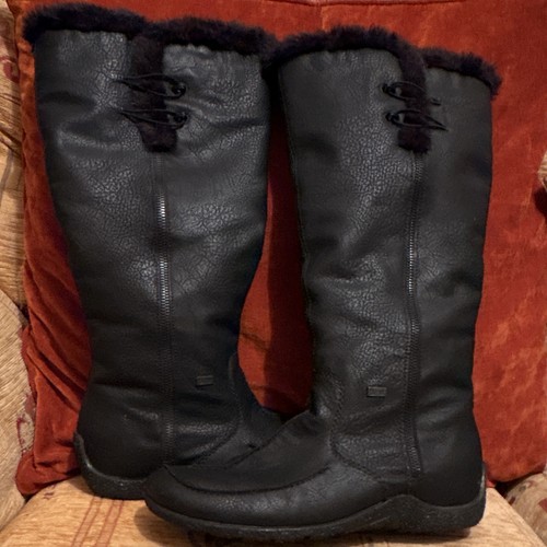 Black mid length - black, leather