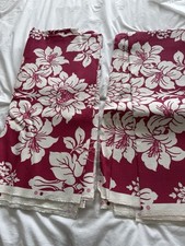 Laura Ashley Anya Linen Cranberry Fabric 2 pieces 10 metres plus