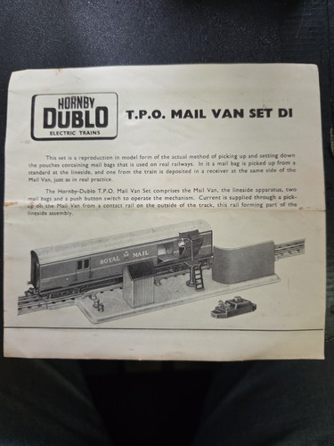 Hornby dublo tpo - mail, van