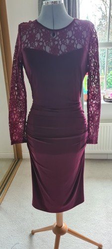 Untold burgundy lace - , dress