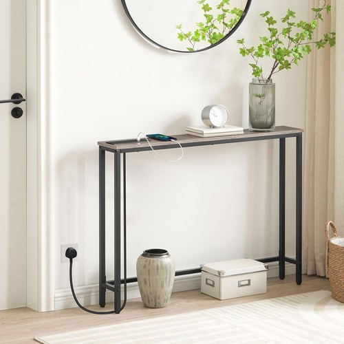 Console table behind sofa - console,