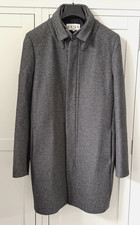 REISS MEN'S MID GREY WOOL BLEND OVERCOAT - SIZE XL - VGC!