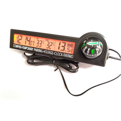 Car digital clock thermometer - digital,