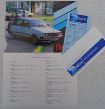 DACIA DENEM Brochure 1983: Saloon/Estate. Basic/L/GL/GLX. Price List/Dealer List