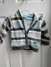 Baby Boys Knitted Zip Up Hoodie Aged 3-6mths