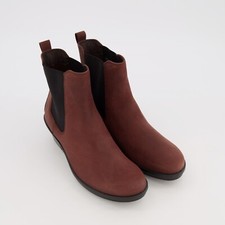 ECCO brown leather wedge ankle