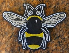 Bee Iron/Sew On Patch 8.5cm x