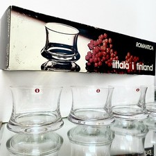 Set of 4 iittala Romantica Glasses Tapio Wirkkala Interior design Scandi 1970s