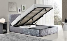 Crushed Velvet Divan Bed Base Wrap Valance Silver Grey Sheet Frame Cover Fully