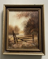 Vintage Oil Painting Country