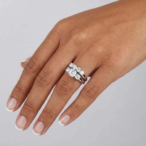 Trellis engagement ring set - engagement,