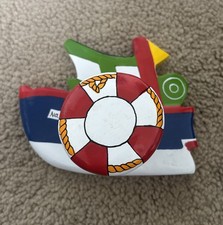 Wooden Single Boat Hook Childrens Nursery Bedroom Playroom VGC Wall Door