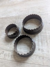 Sets of Vintage 70s Brown Cookie Cutters Scones Mince Pies JamTarts VGC