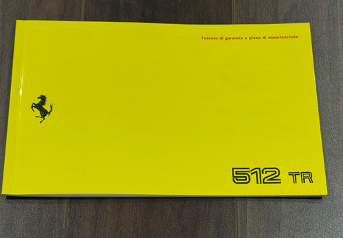 Ferrari 512tr warranty - ferrari,