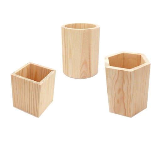 Pcs wooden pen holder - , 3