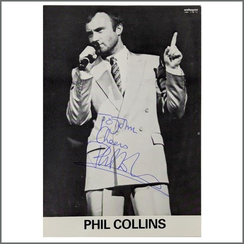 Phil collins signed - collins, photograph