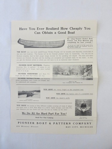 Vintage 1909 pioneer boat - vintage,