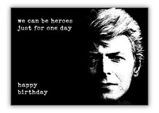 David Bowie 'Heroes' birthday card. Personalise it! Choice of sizes.