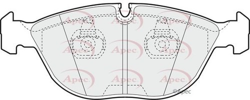 Apec front brake pad set - brake,