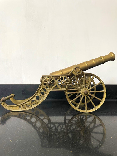 Brass cannon model decorative - model,