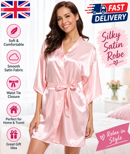 Women satin kimono - kimono, robe