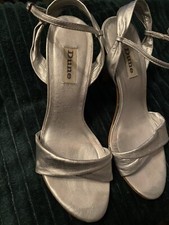 Dune Silver Sandals Lovely