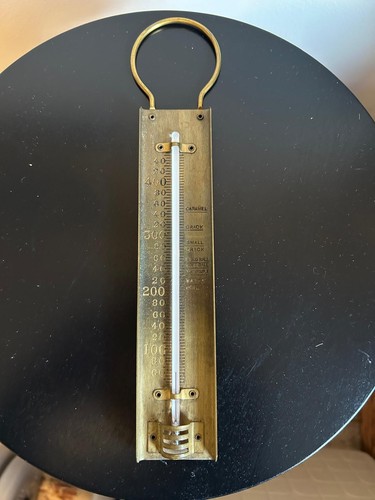 Vintage brass jam thermometer - vintage,