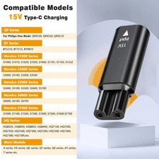 Type C USB to Philips Shaver Trimmer Charger Compatible for HQ8505   15v