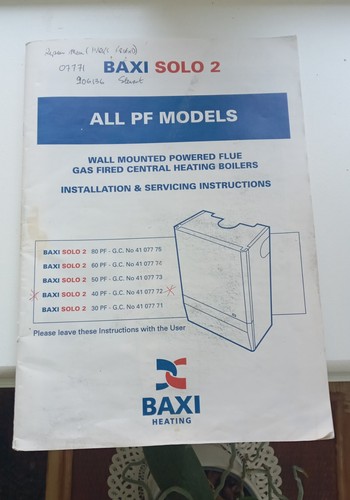 Baxi solo installation - installation, &