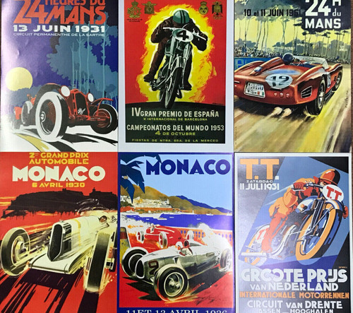 Motor car racing metal signs - metal,