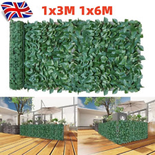 3/6M Roll Artificial Grass Hedge Fence Leaf Privacy Fence Screen Wall Panel