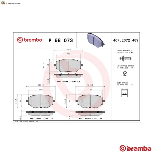 Brake pad set disc - brake,