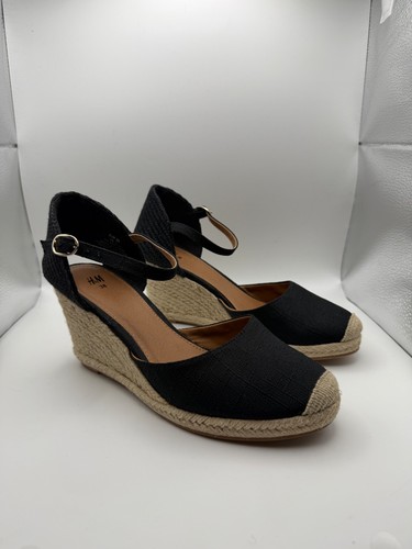 Black espadrilles wedge - h&m,
