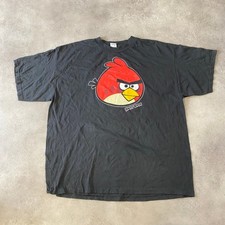 Angry Birds Fifth Sun T-Shirt Mens Large Y2K Graphic Tee, Black