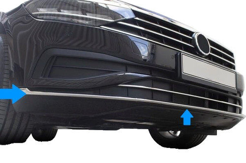 Chrome front bumper - front,