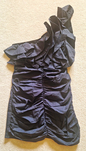 Zara black one - black, ruched
