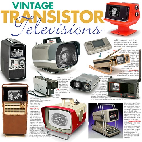 Vintage transistor televisions - transistor,
